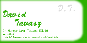 david tavasz business card