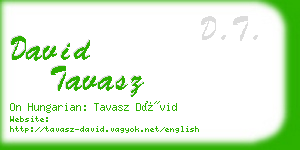 david tavasz business card